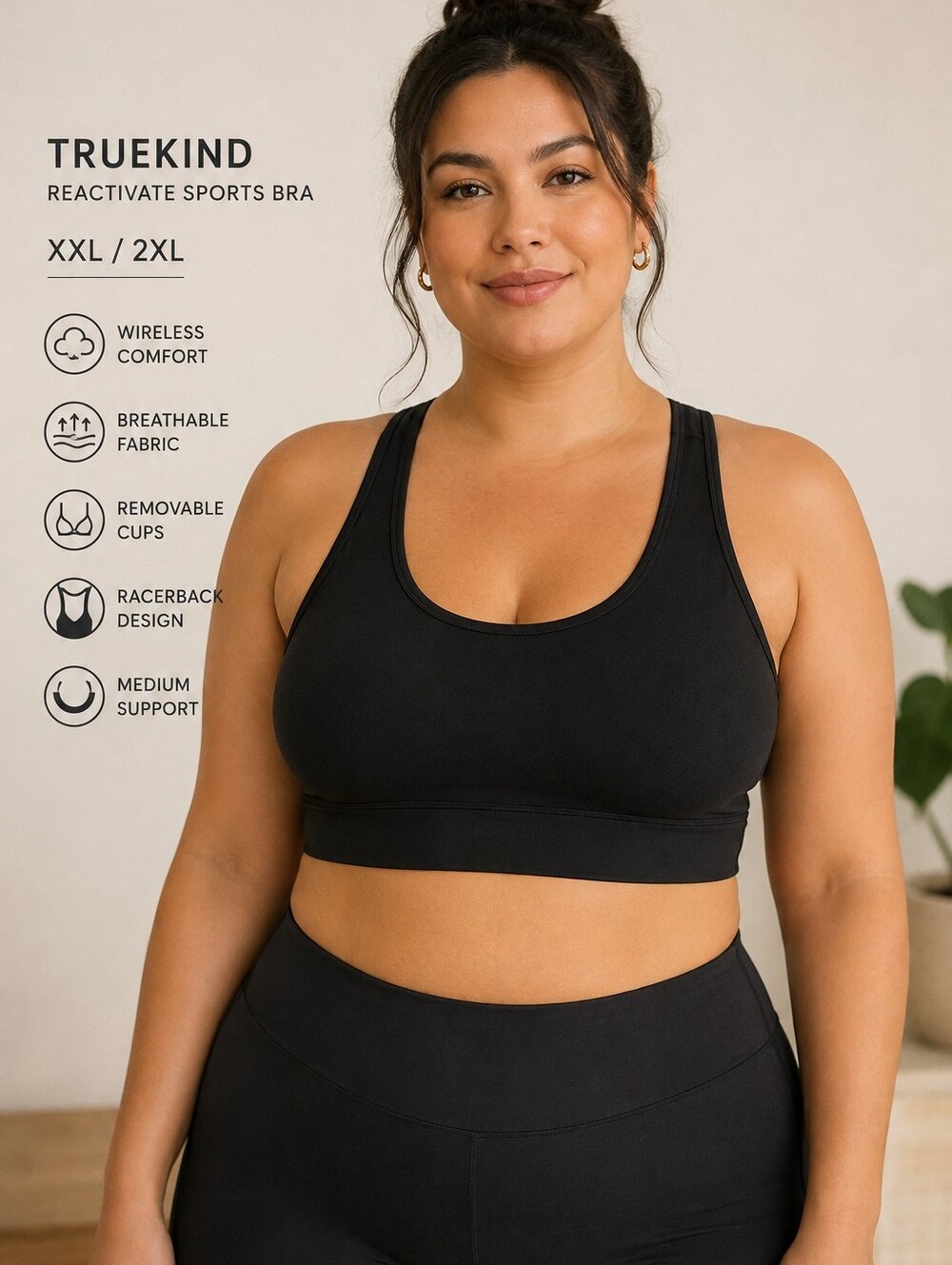 NWT Truekind Reactivate Sport Bra XXL/2X